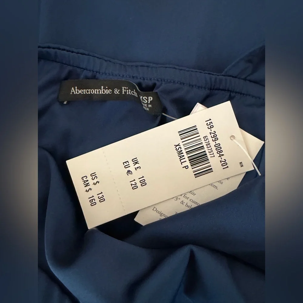 Abercrombie & Fitch Navy Maxi Dress. Size XSP. New with tags